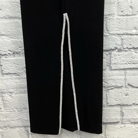 ROZ & ALI DRESSY EMBELLISHED BLACK PANTS SIZE L - Picture 4 of 5